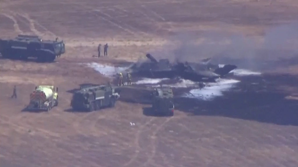 Marine Corps says F-35B jet crashed in California, pilot in stable condition after ejecting