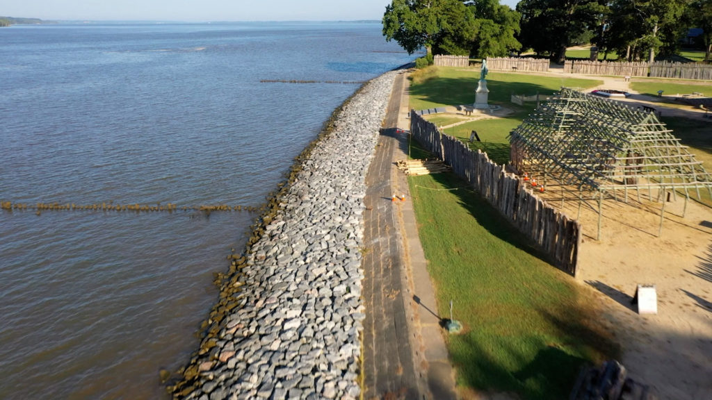 How climate change and rising seas endanger historic sites like Jamestown, Virginia