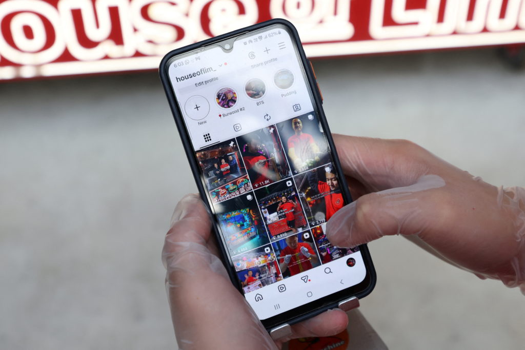A teen social media content creator shows his Instagram in Sydney, Australia, in 2025. File photo by Hollie Adams/ Reuters