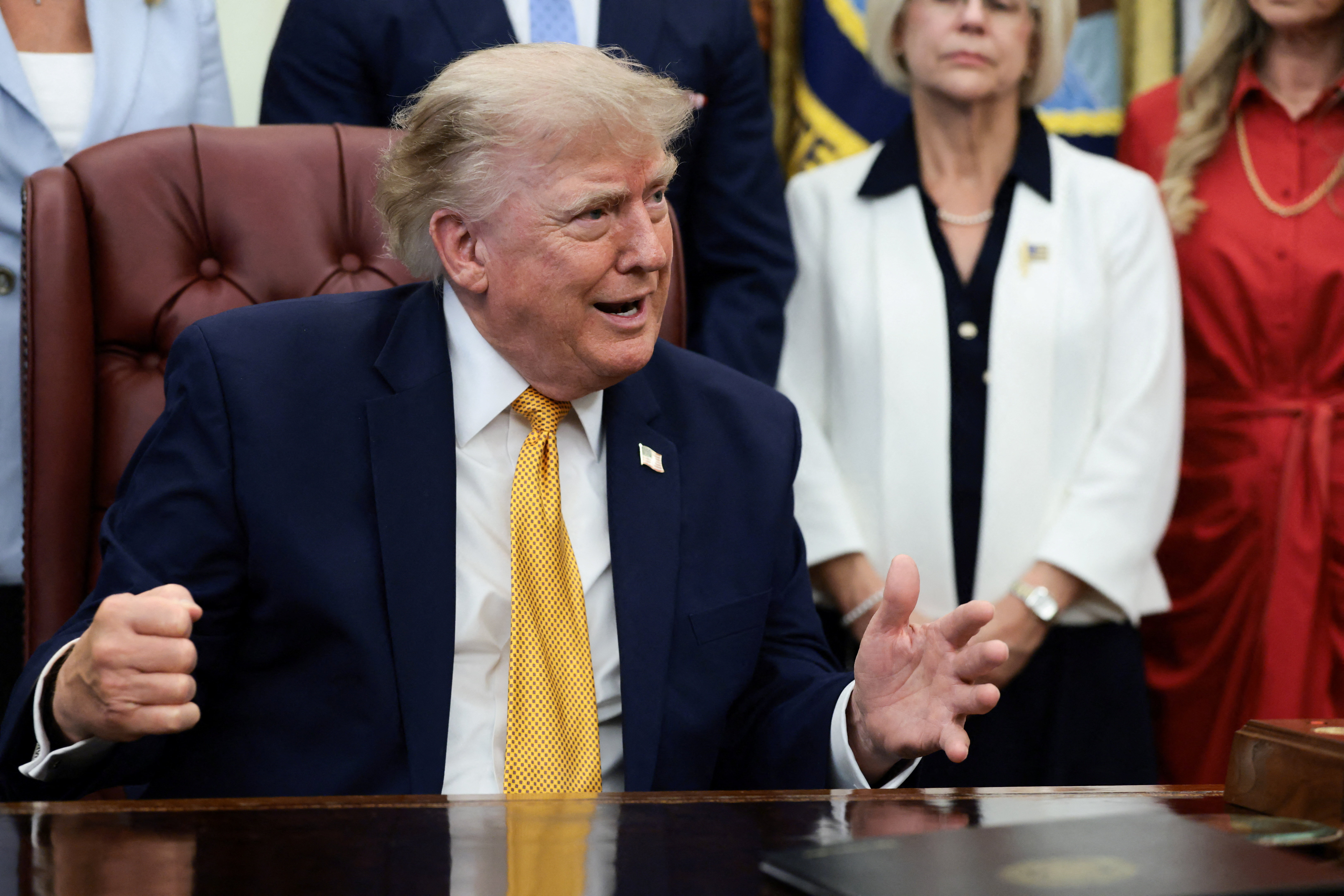 WATCH: Trump says Jeanine Pirro 'made a mistake' and 'choked' on Reflecting Pool vandalism case reversal
