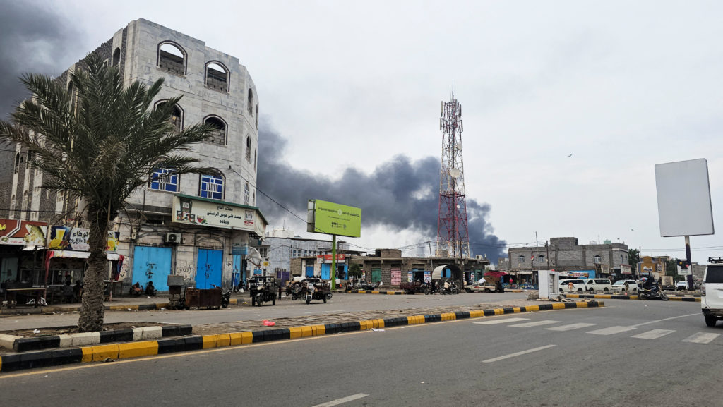 Houthis carry out missile and drone strikes on Yemen's Mocha port city