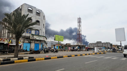 Houthis carry out missile and drone strikes on Yemen's Mocha port city