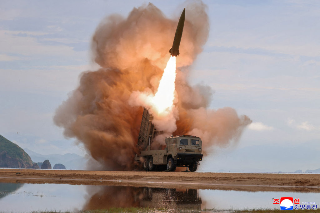 North Korea fires barrage of missiles toward the sea after dismissing overture from Trump