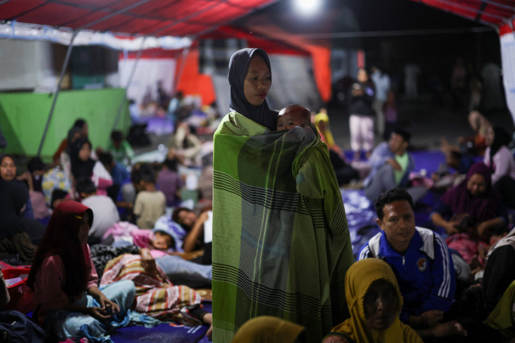 Aftermath of an earthquake that struck off coast of Indonesia