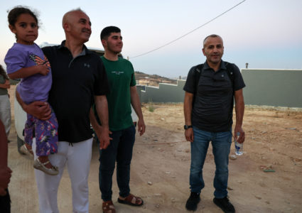 Palestinian-American Loui Ridi gains access to his besieged West Bank home, in Qusra