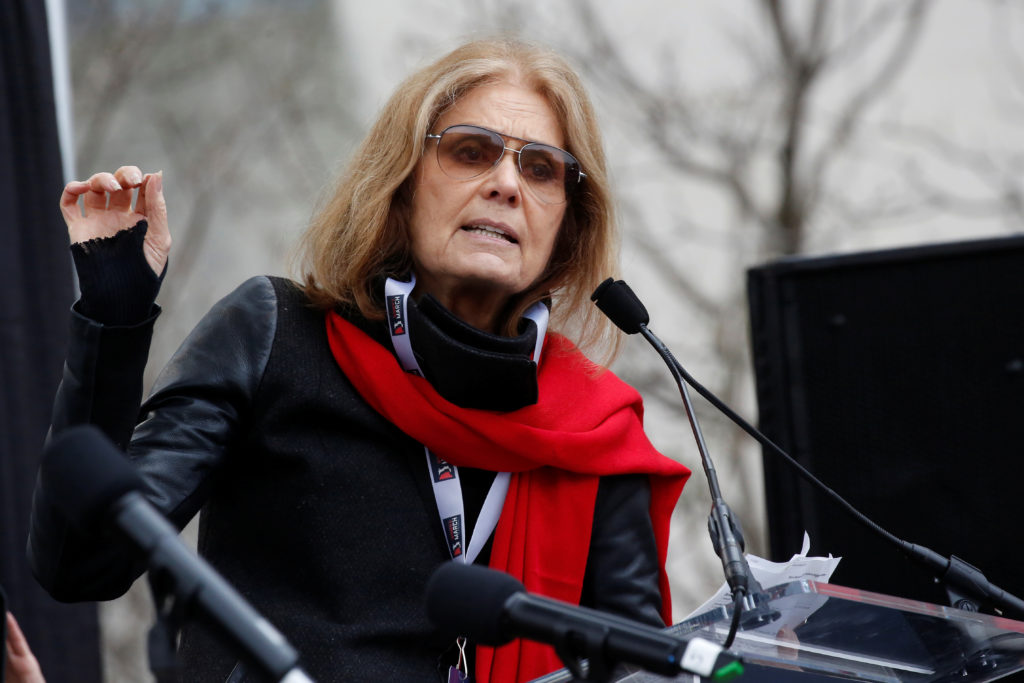 Gloria Steinem speaks at the Women's March in Washington