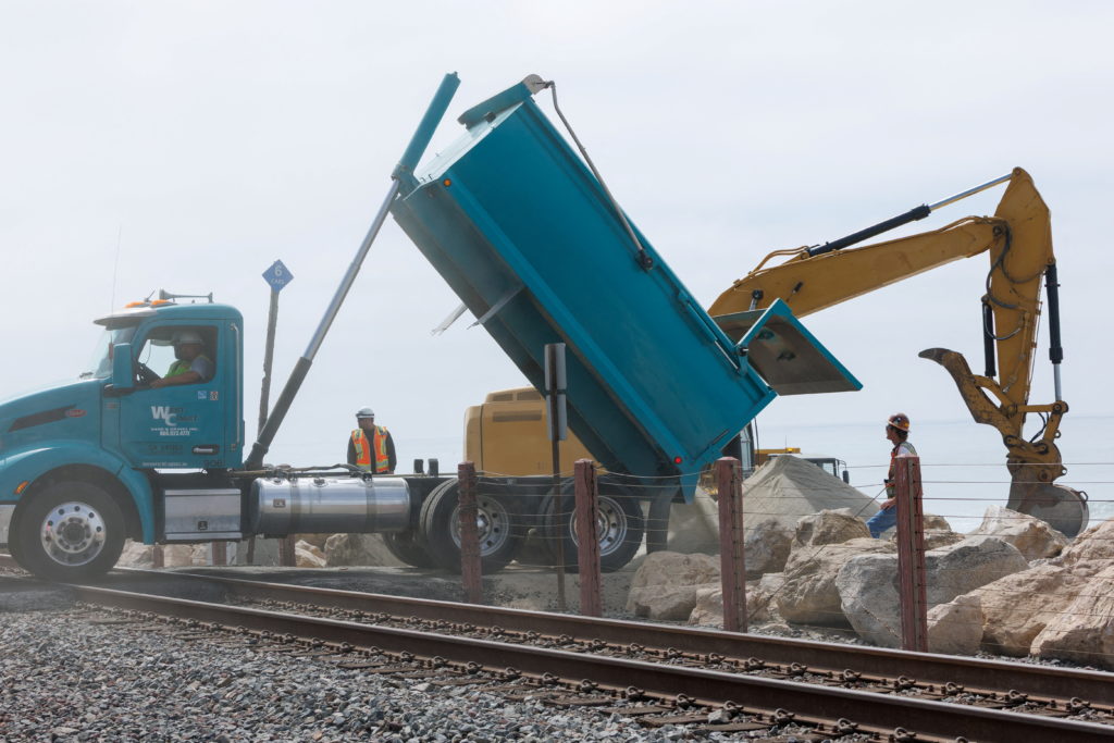 Sea level rise reshaping California beach town and threatening rail line