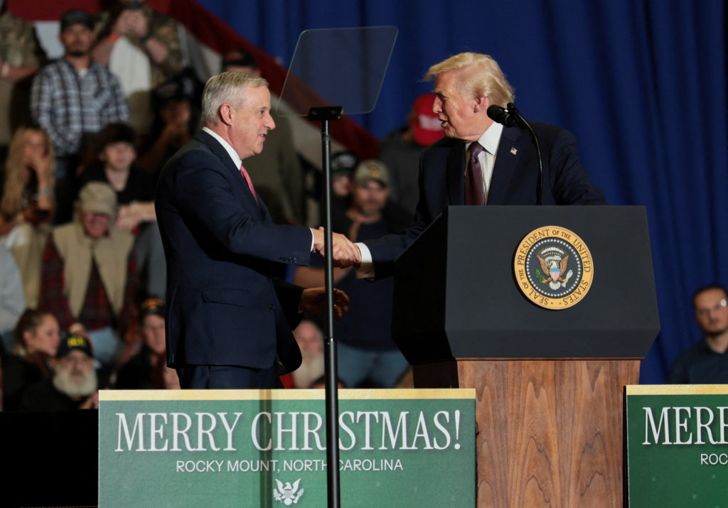 WATCH LIVE: Trump campaigns for GOP Senate candidate Michael Whatley in North Carolina