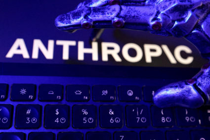 FILE PHOTO: Illustration shows Anthropic logo