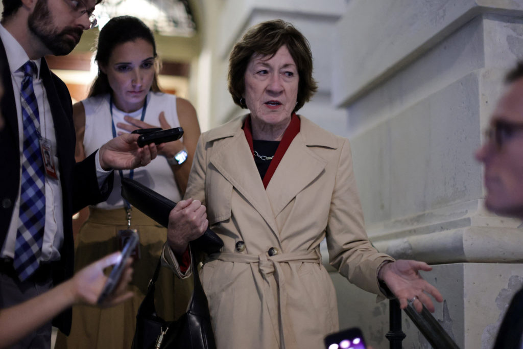 Maine Dems hammer Collins over report of pay-to-play probe. GOP senator calls it 'completely false'