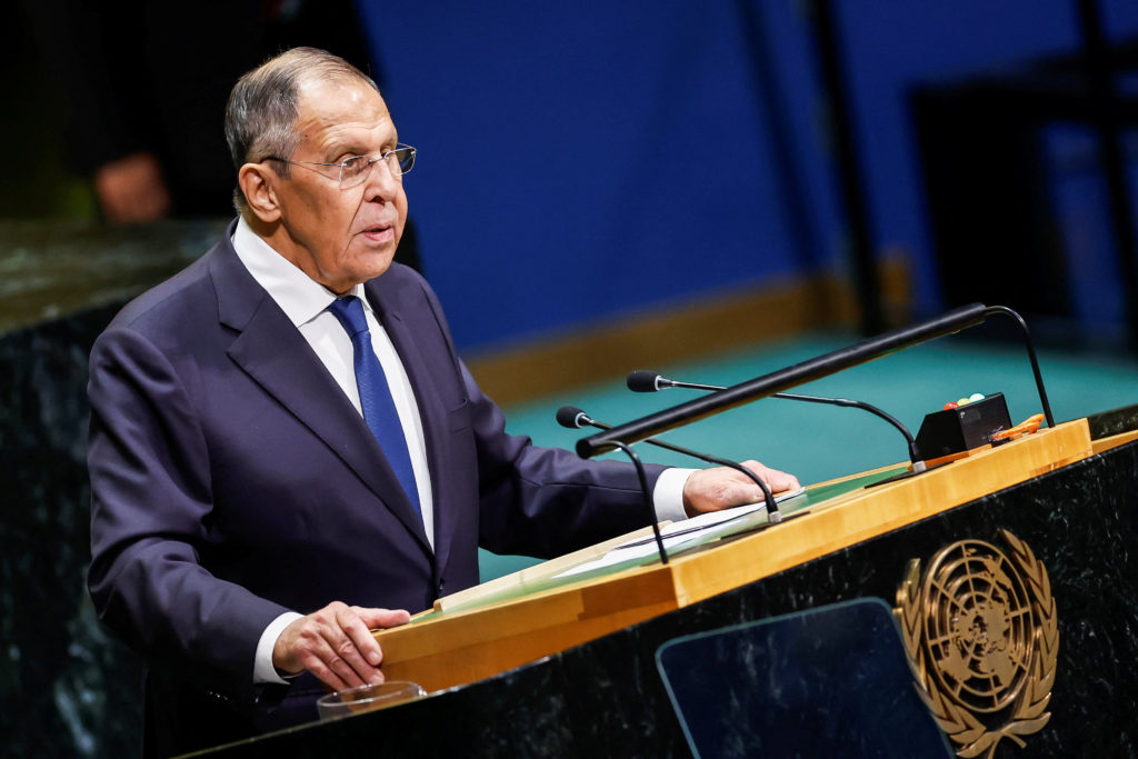 German and Russian foreign ministers have rare meeting at United Nations General Assembly