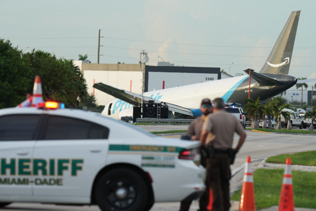 Federal investigators probe Amazon cargo jet's fiery runway crash that killed 5 in Miami
