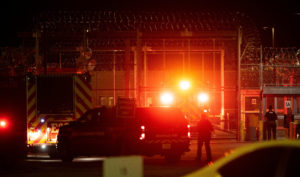 Emergency vehicles arrive at Riverbend Maximum Security Institution
