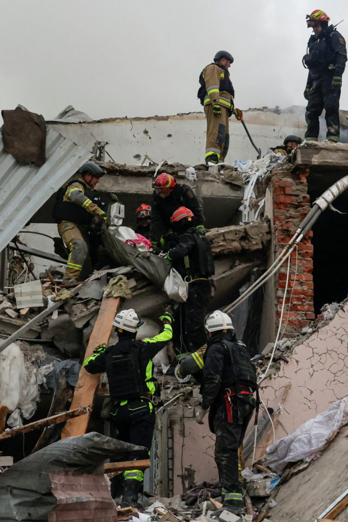 Aftermath of a Russian air strike in Kharkiv