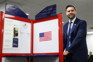 Vice President JD Vance Casts His Early Voting Ballot In Midterm Elections In Norwood, Ohio