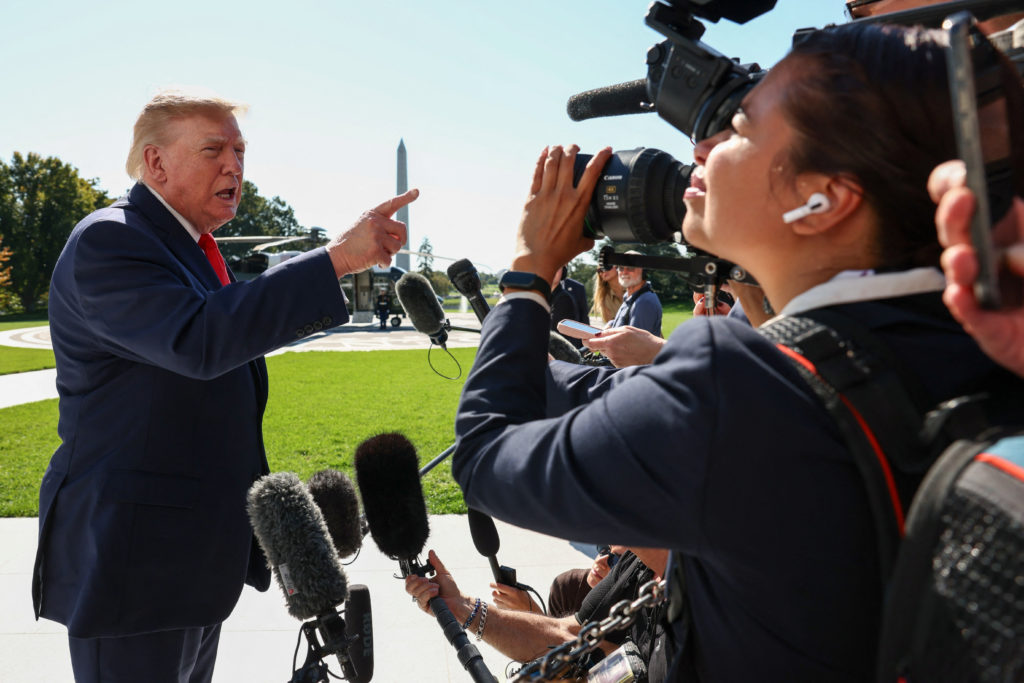 WATCH: Trump addresses Guilfoyle resignation, intel sharing with Ukraine as he departs for Alaska