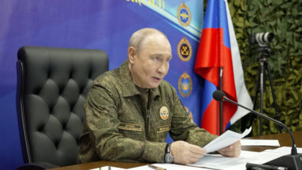 Russia's President Putin visits armed forces' command post amid Russia-Ukraine conflict