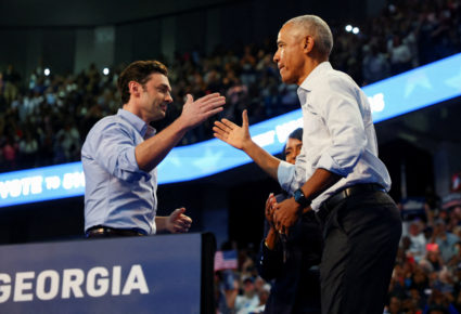 WATCH: Obama blasts Trump for lack of real solutions as he stumps for Ossoff and Bottoms in Georgia