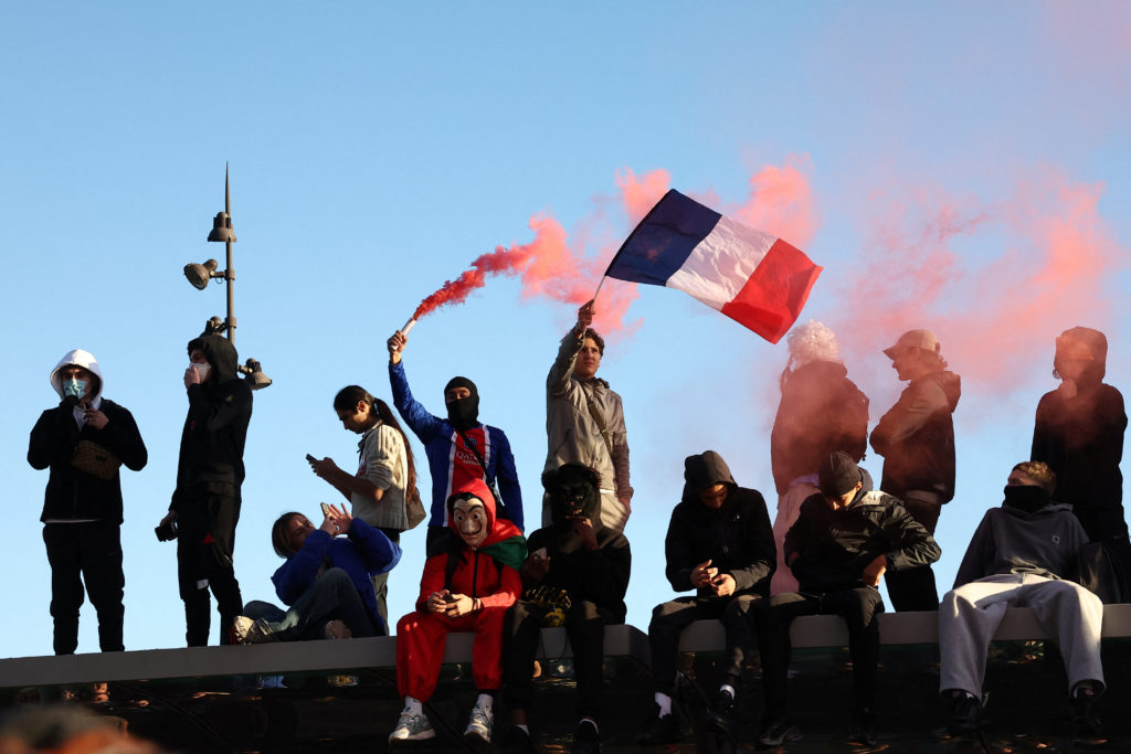 Protest against the cost of living and rising fuel prices, in Paris