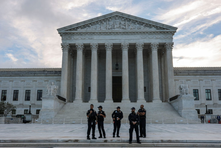 First day of the new term of the US Supreme Court in Washington